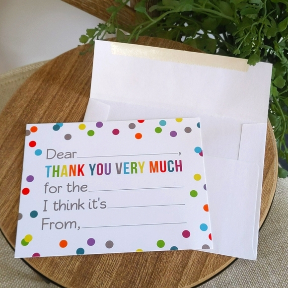 Fill in the Blank Thank You Note Cards - Picture 2 of 7